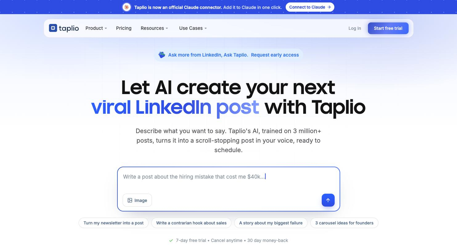 Taplio screenshot