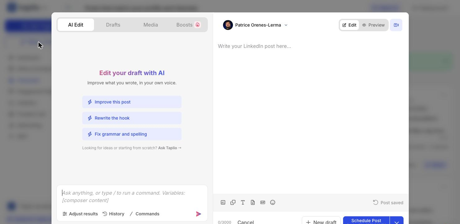 Taplio screenshot