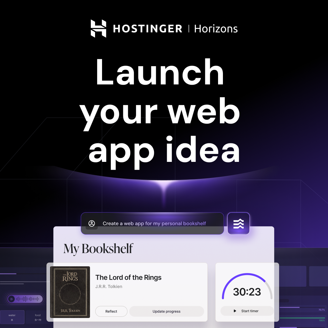 Hostinger Horizons revolutionizes web application development by turning natural language conversations into fully functional web apps.