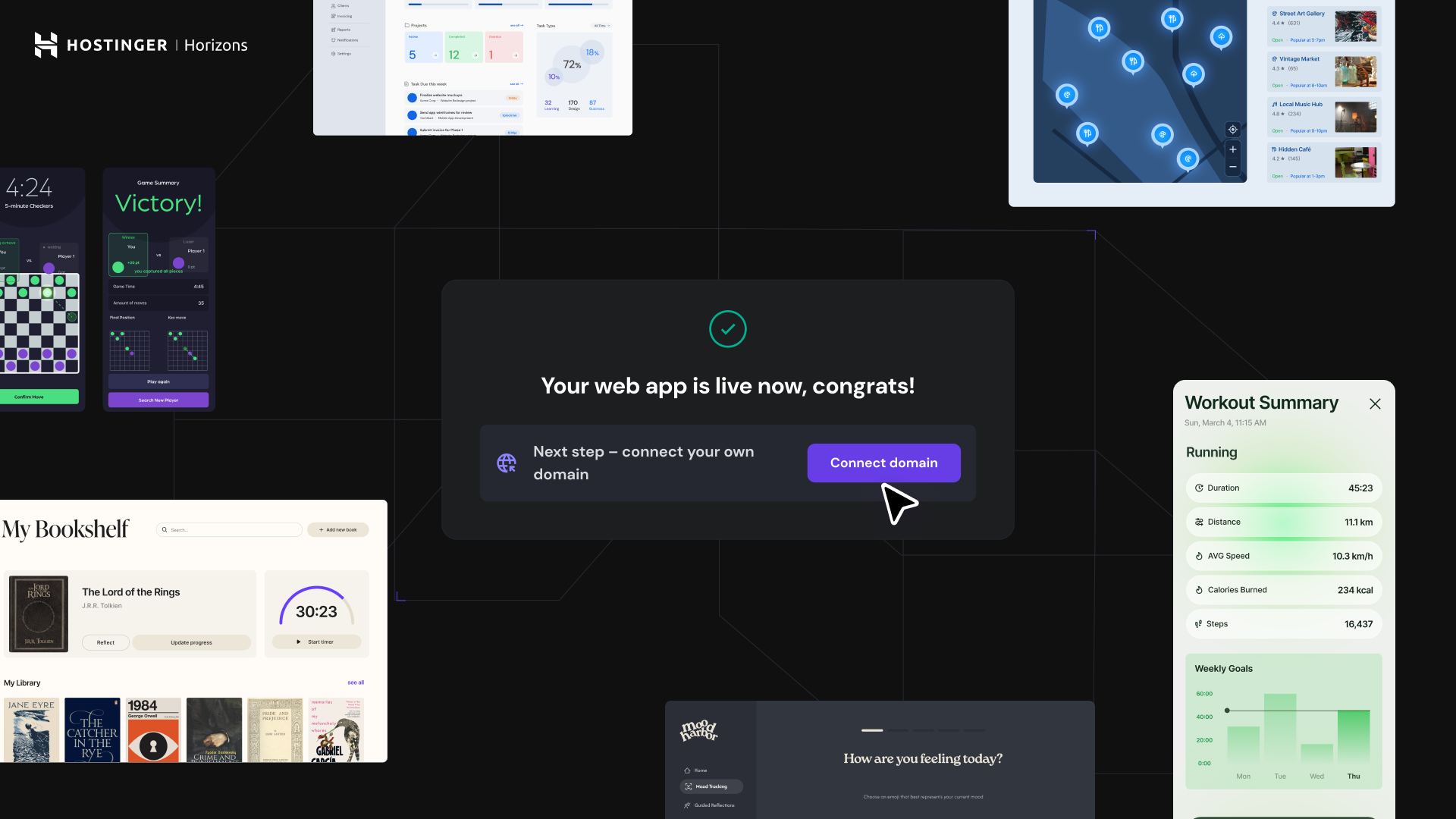 Hostinger Horizons is an innovative AI-powered no-code web app builder that transforms ideas into functional applications through simple conversation.