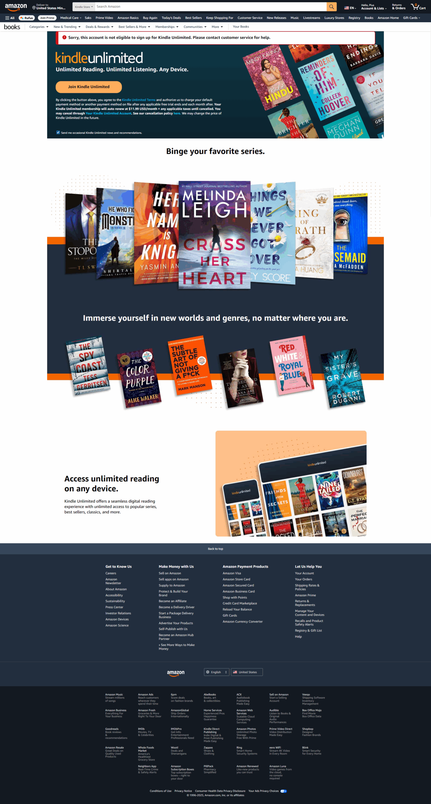 Kindle Unlimited screenshot