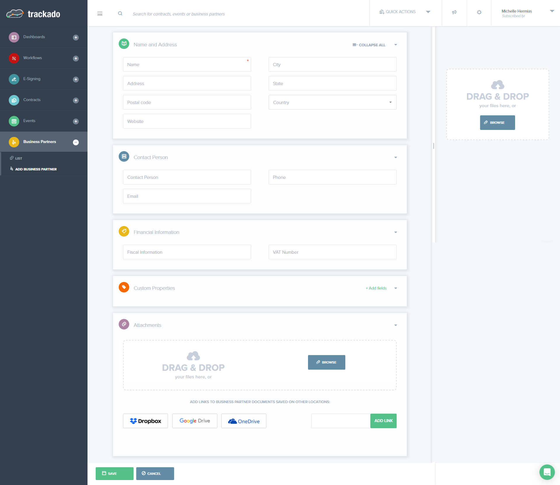 Trackado screenshot
