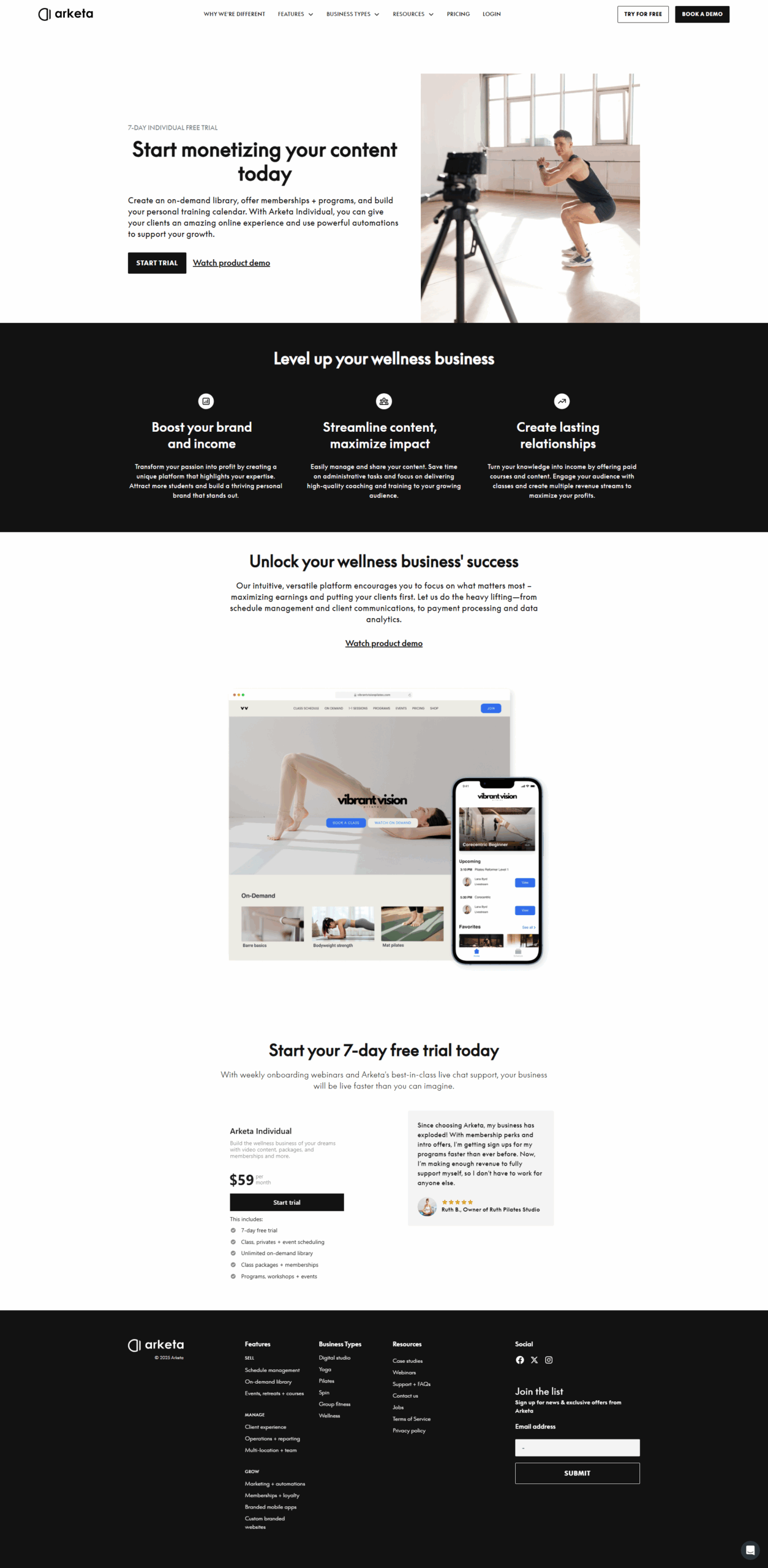 Arketa screenshot