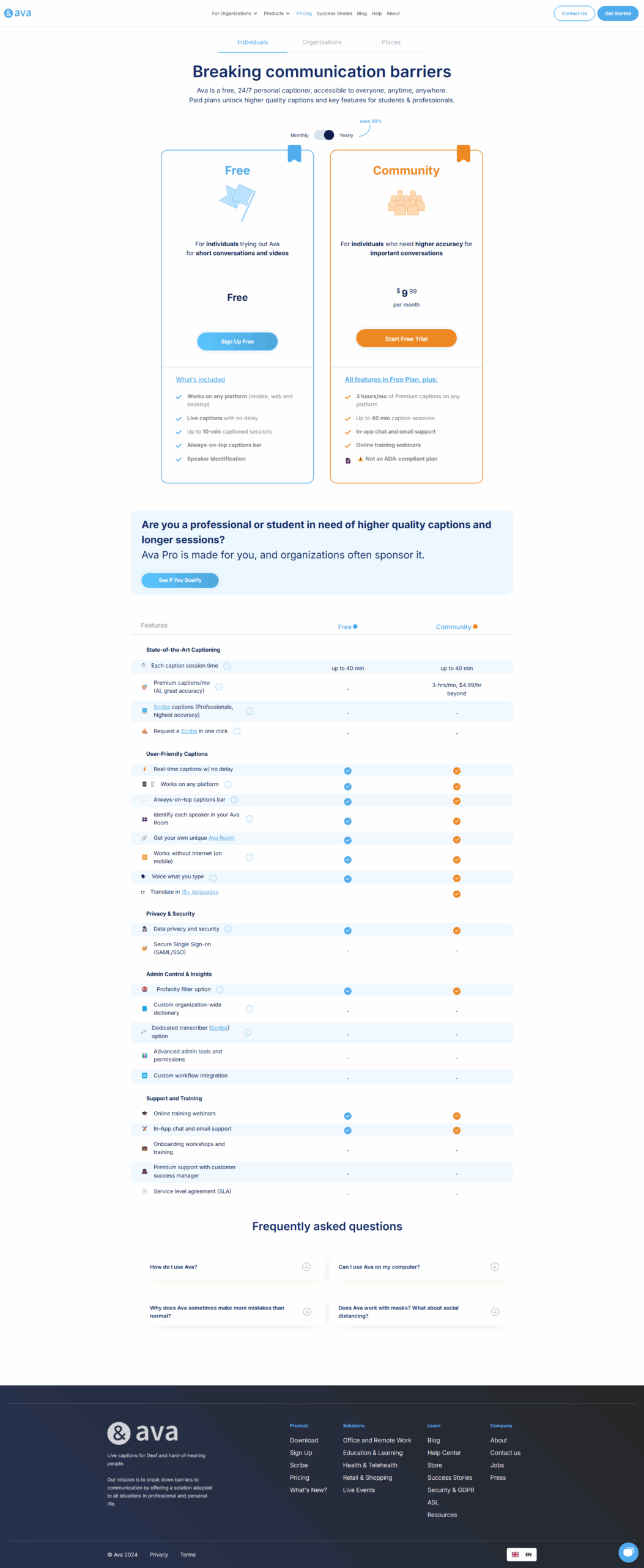 Ava Accessibility screenshot
