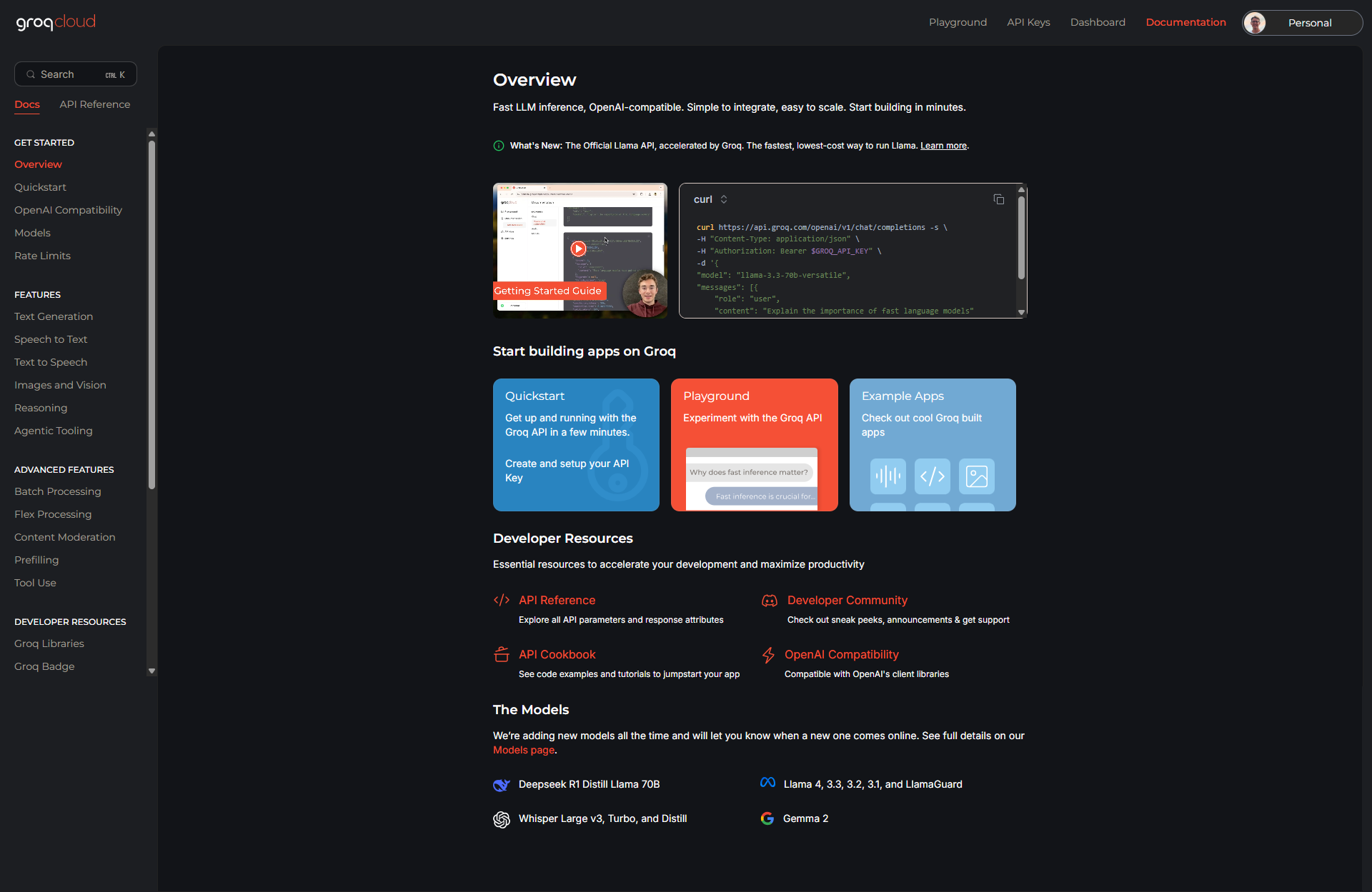 Groq screenshot
