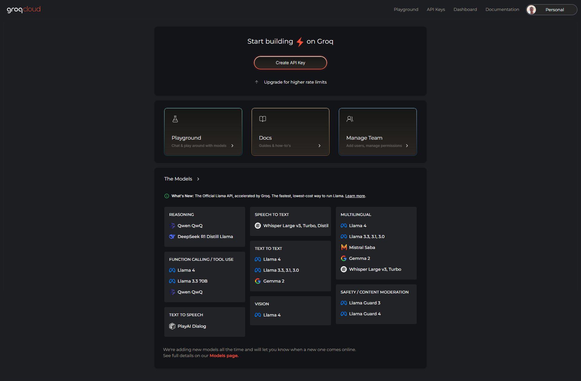 Groq screenshot