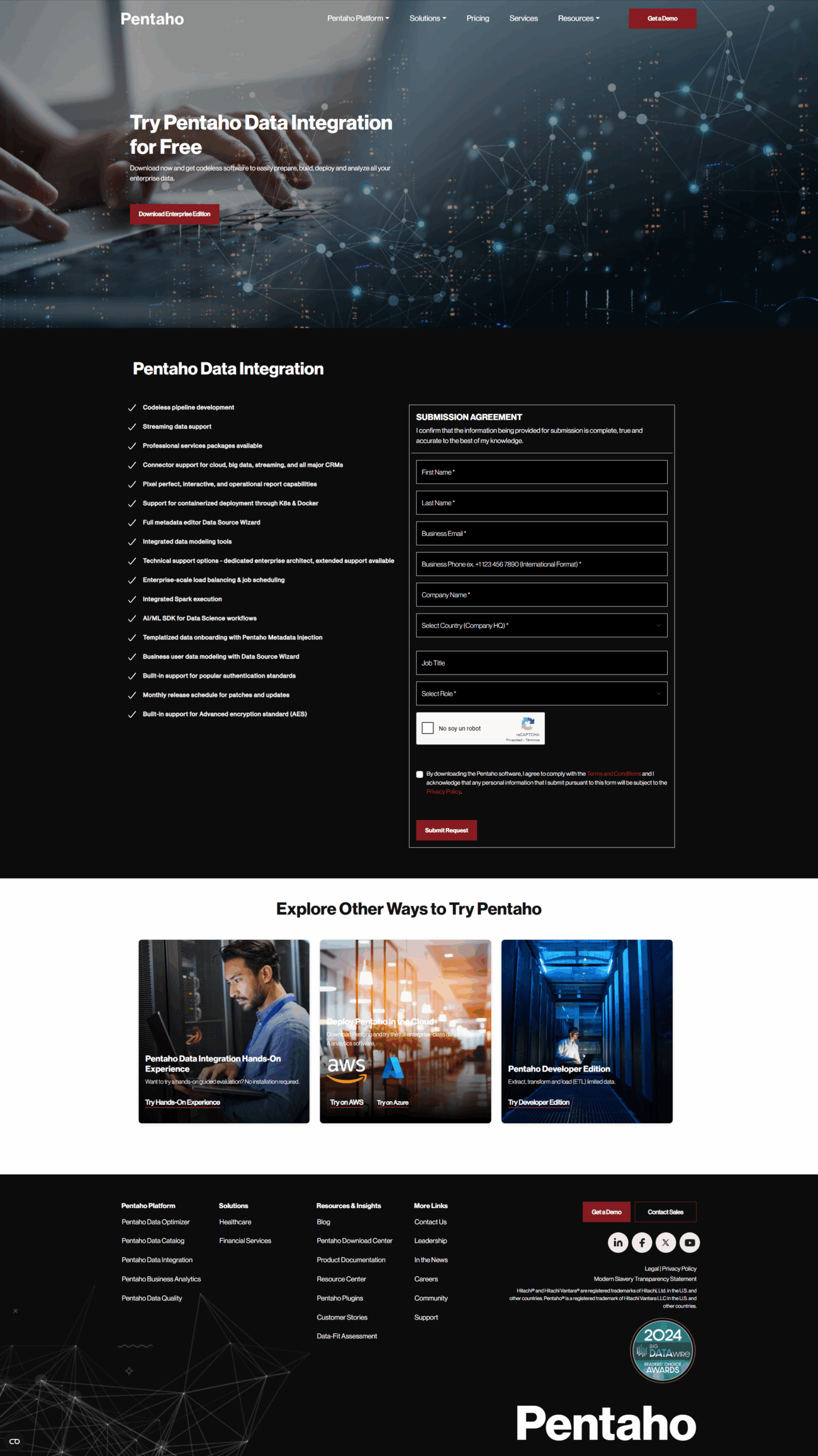 Pentaho Business Analytics screenshot