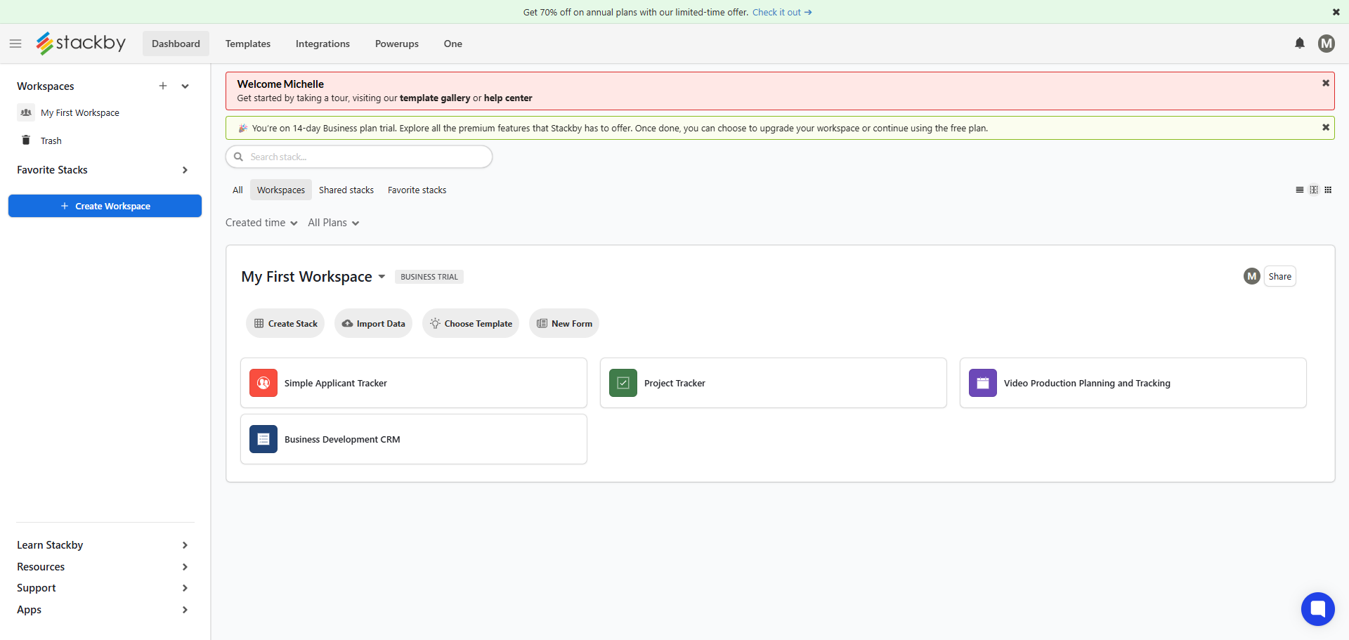 Stackby screenshot