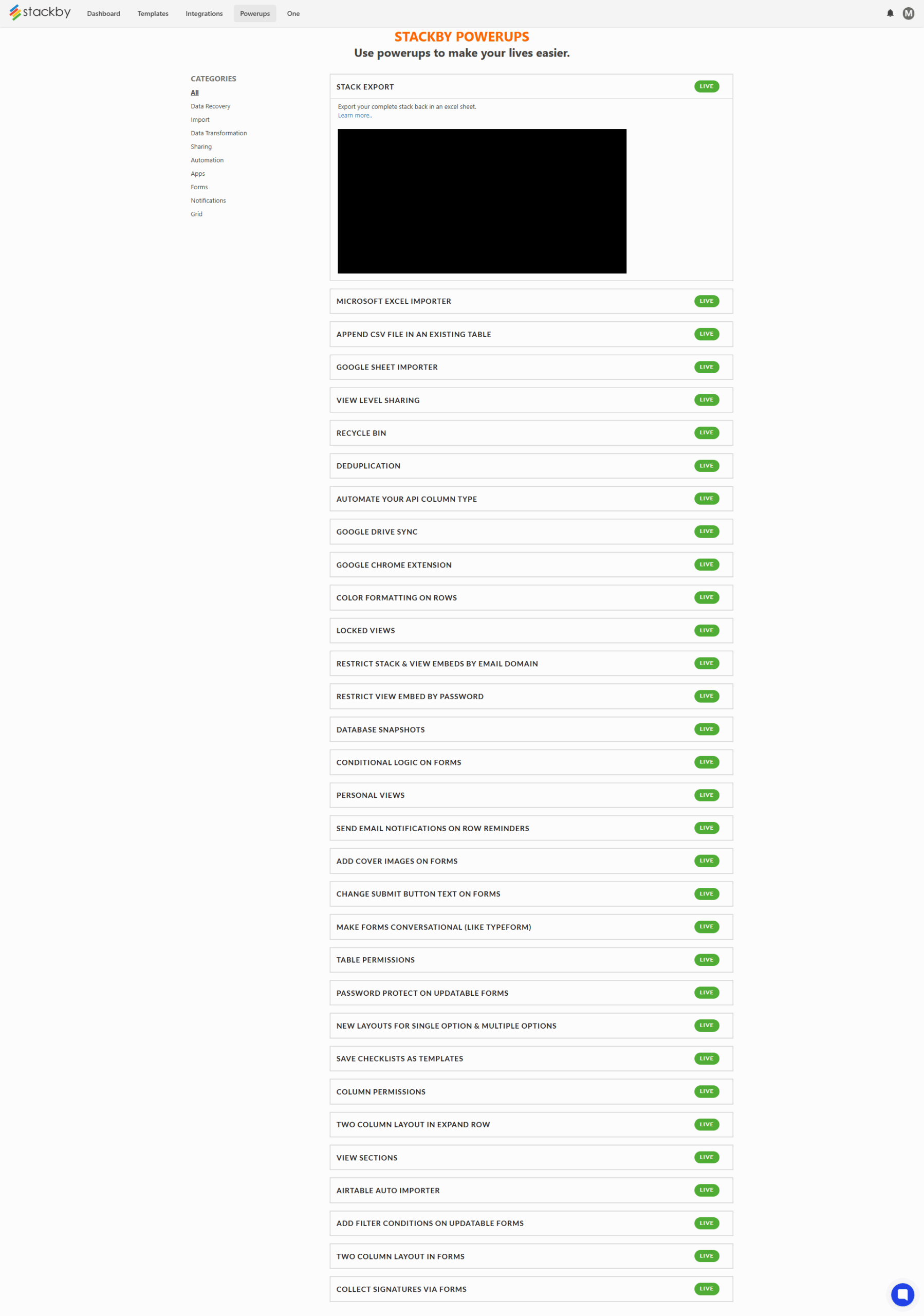 Stackby screenshot