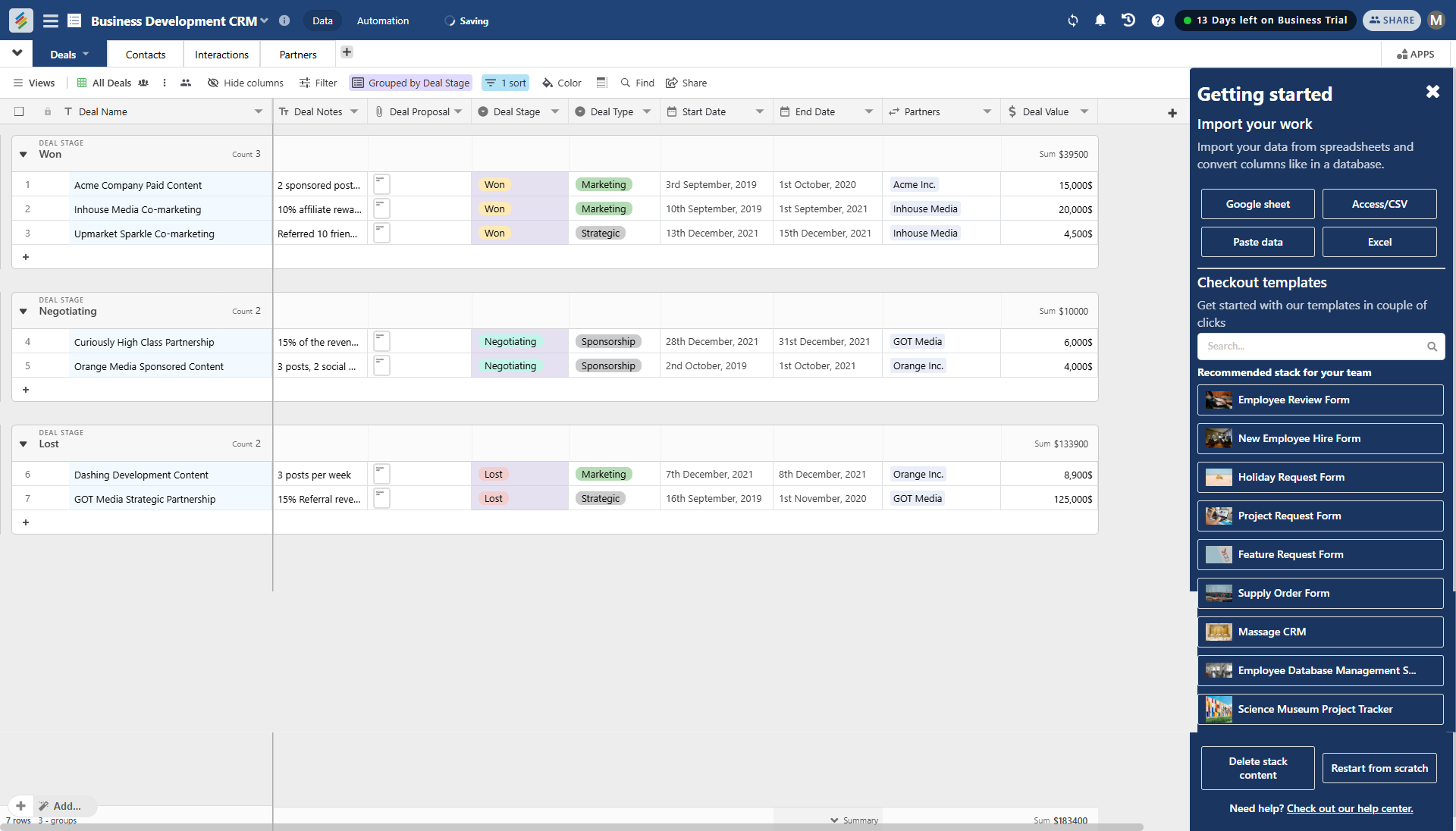 Stackby screenshot