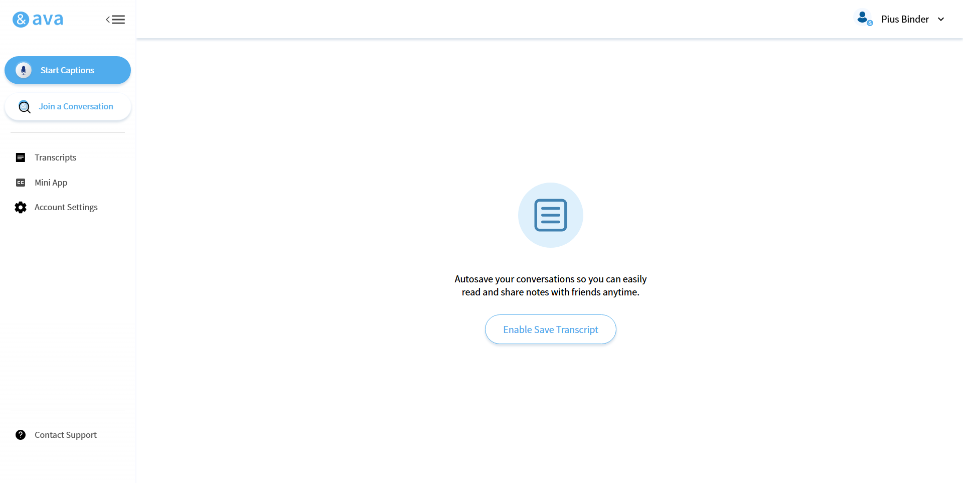 Ava Accessibility screenshot