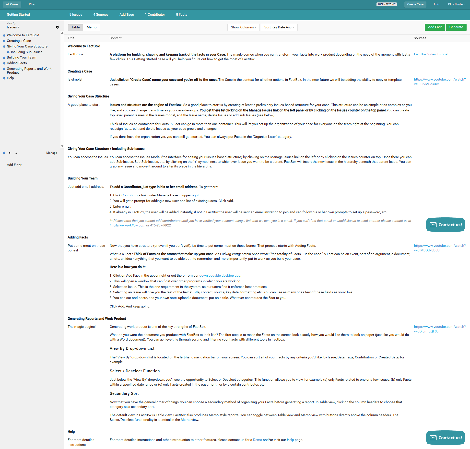 FactBox screenshot