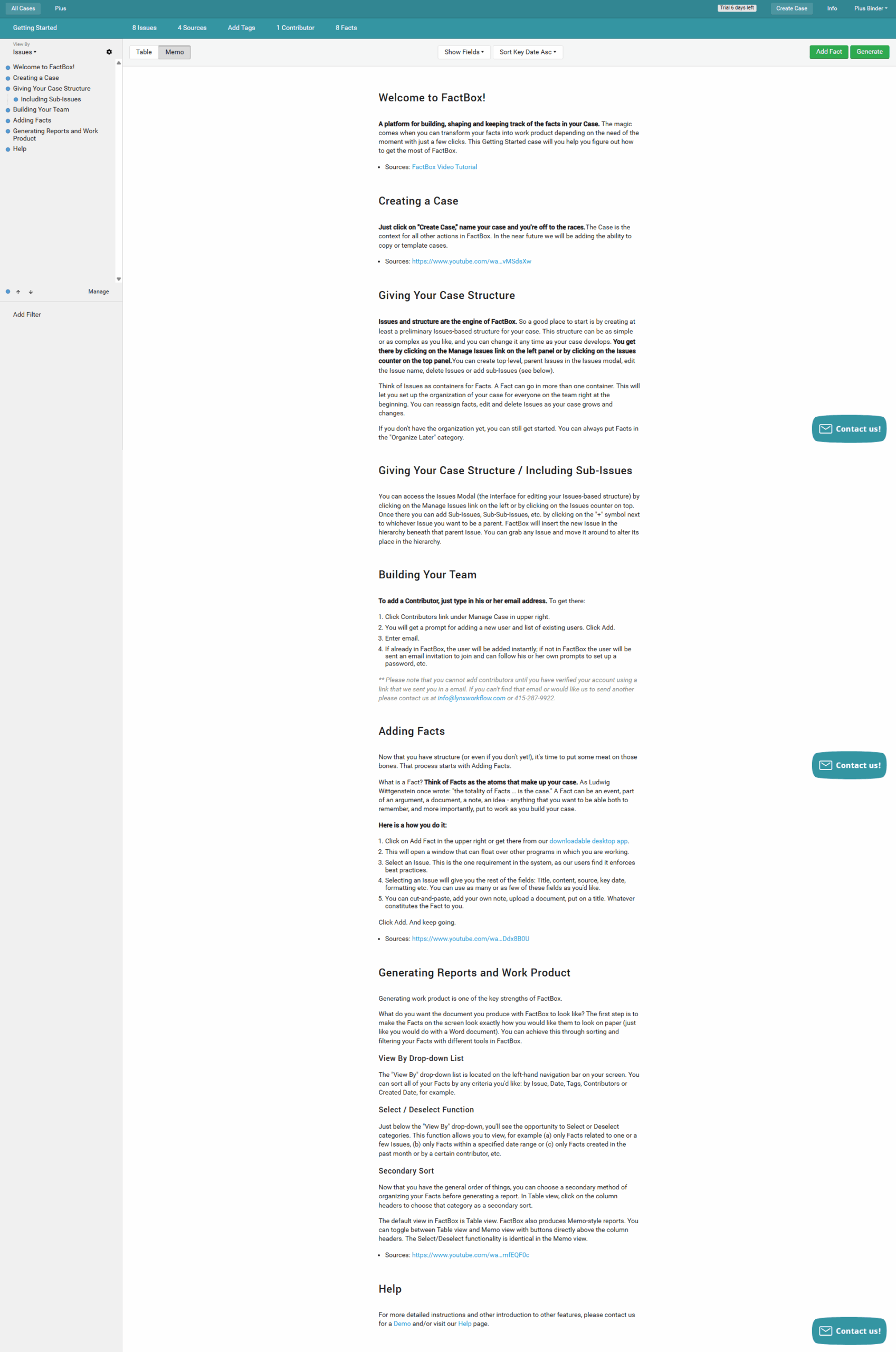 FactBox screenshot