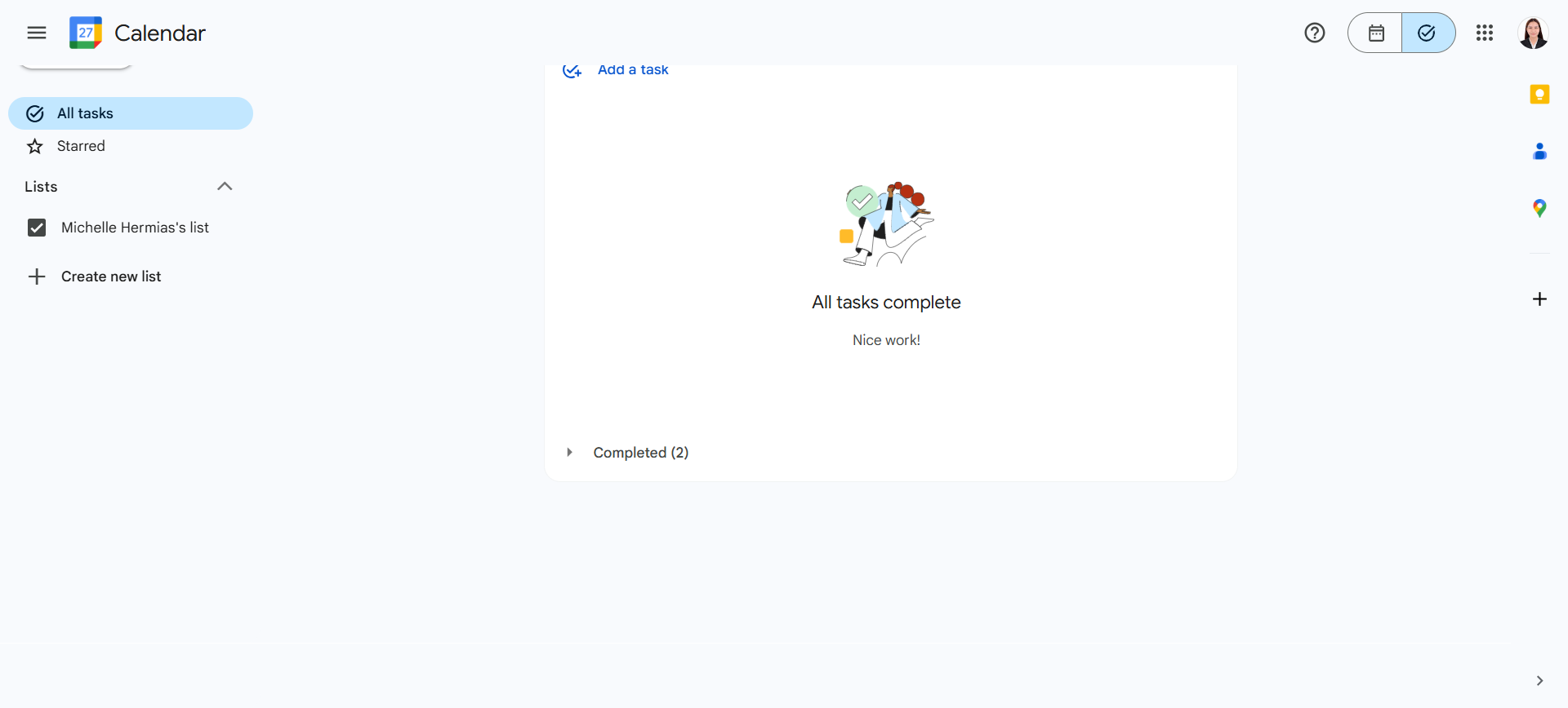 Google Calendar screenshot